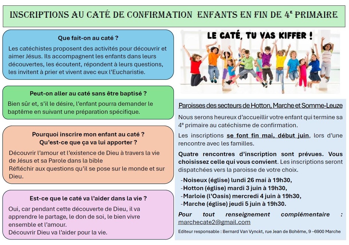 25 - Affiche - Inscriptions Caté